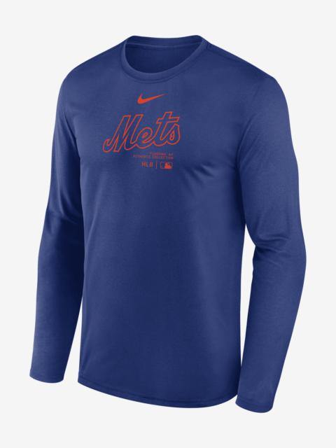 New York Mets Authentic Collection Practice Nike Men's Dri-FIT MLB Long-Sleeve T-Shirt