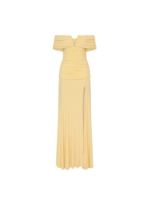 REBECCA VALLANCE Zaley Off The Shoulder Maxi Dress