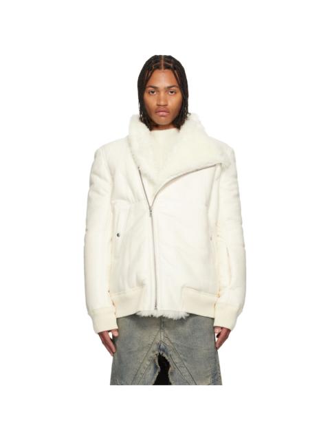 Rick Owens Off-White Concordians Hollywood Flight Shearling Jacket
