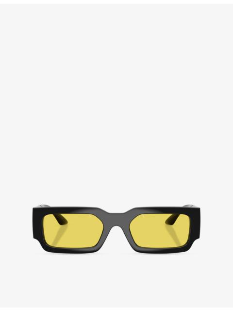 VERSACE VE4506U Rectangle-Frame Acetate Sunglasses