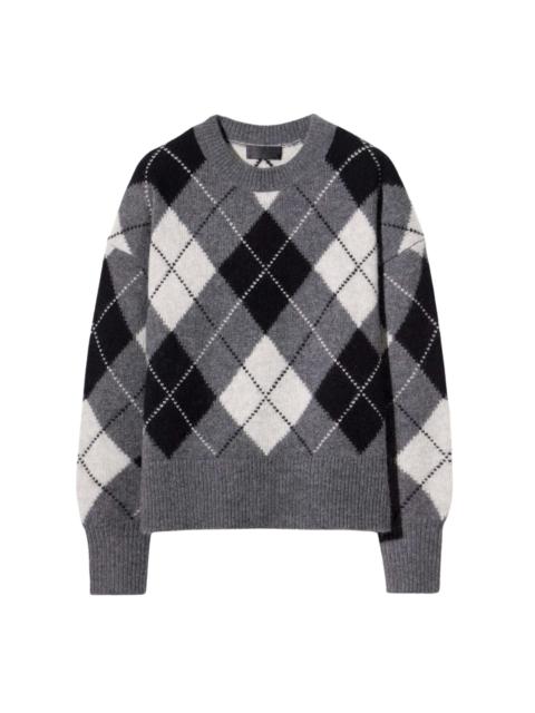 NILI LOTAN Donnika Argyle Knit
