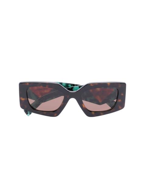 Temple tortoiseshell-effect sunglasses