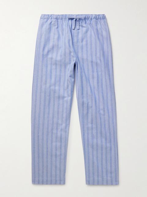 Derek Rose Arran 20 Straight-Leg Striped Herringbone Brushed-Cotton Pyjama Trousers