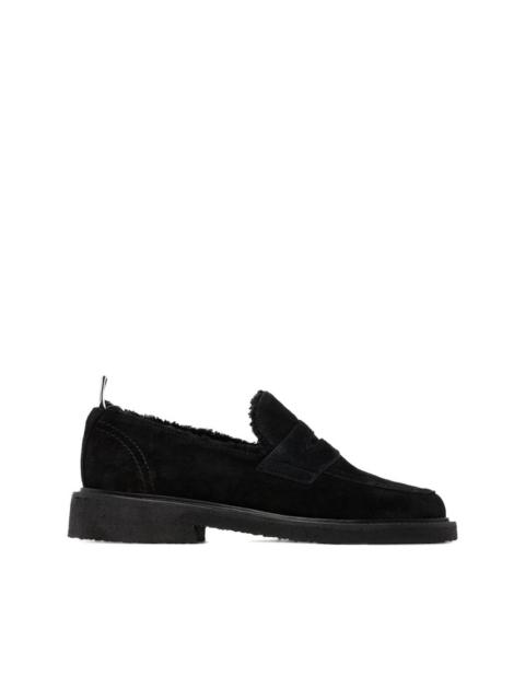 Thom Browne suede penny loafers