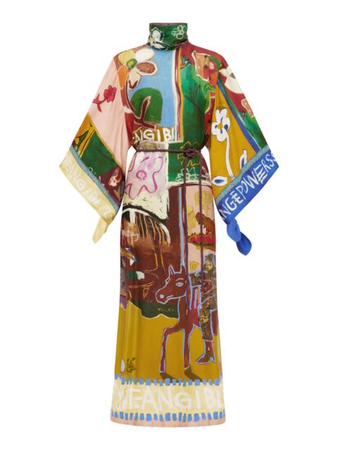 ALÉMAIS Mlak Silk Midi Dress