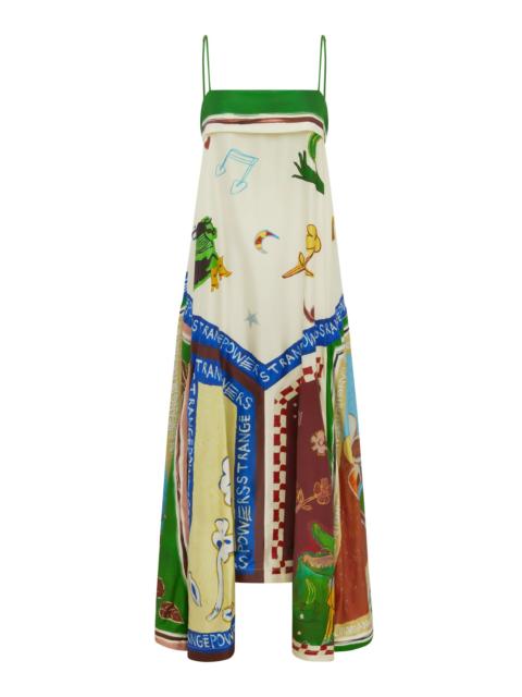 ALÉMAIS Tangible Love Silk Midi Dress