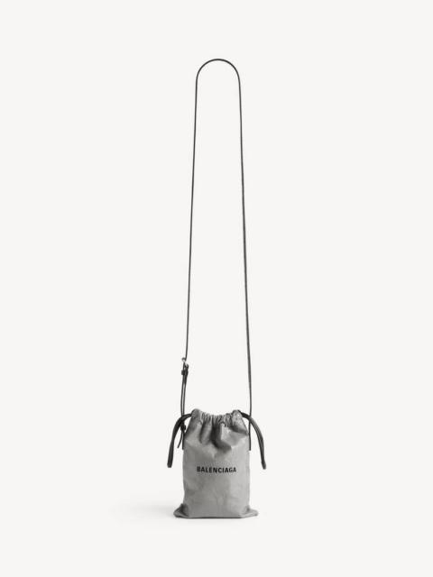 BALENCIAGA Men's Shopper Phone Holder in Balenciaga Grey