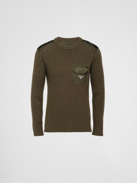 Wool and cashmere crew-neck sweater