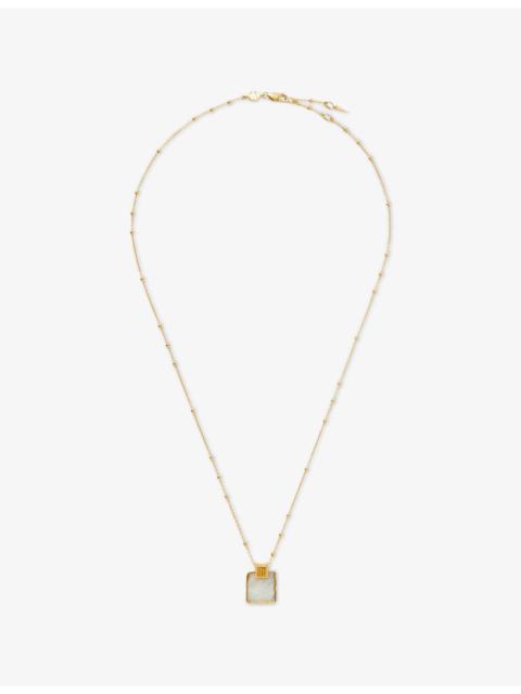MISSOMA Lena Charm Moonstone 18ct Gold-Plated Sterling Silver Necklace