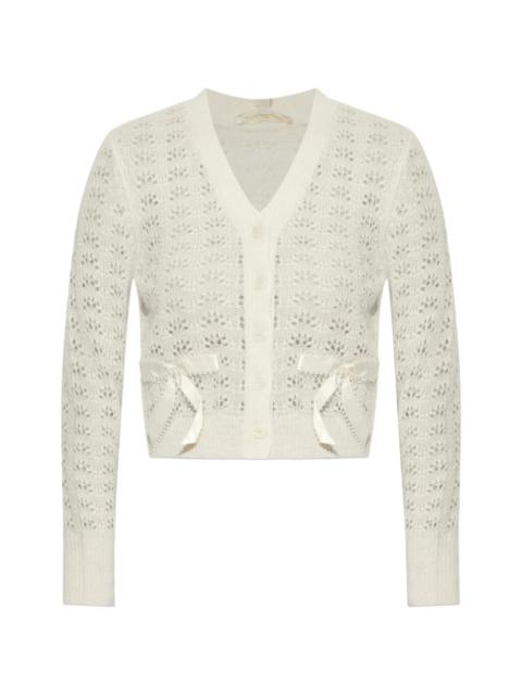 LoveShackFancy Lilly bow-appliqué cardigan
