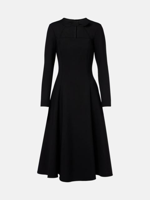 Oscar de la Renta Cutout wool-blend cocktail dress