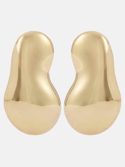 Hourglass gold-plated drop earrings