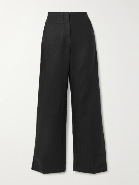 FAITHFULL Sanne Linen Straight-leg Pants