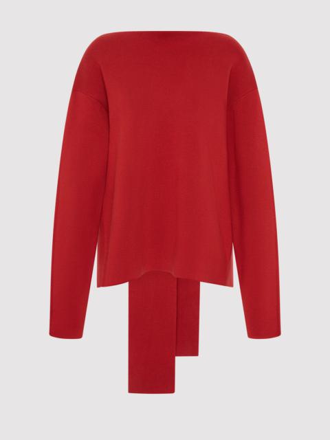 ST. AGNI Milano Knit Scarf Jumper - Rosso