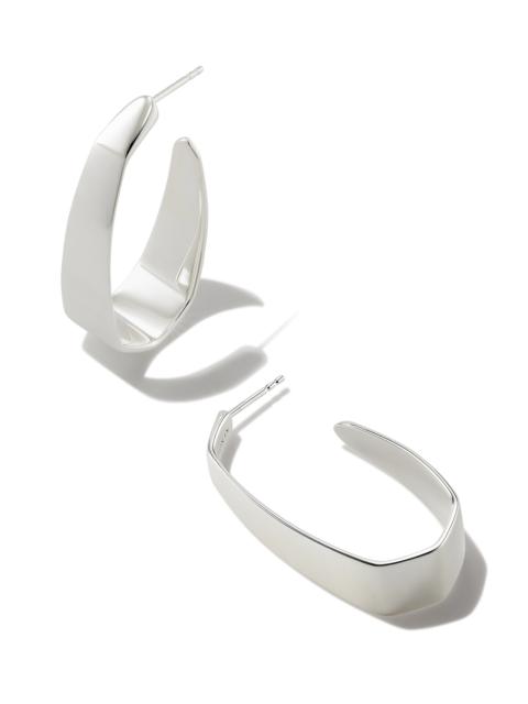 KENDRA SCOTT Cadence Large Hoop Earrings in Sterling Silver