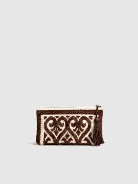 ATP ATELIER Costantine Walnut Cotton Small Pouch