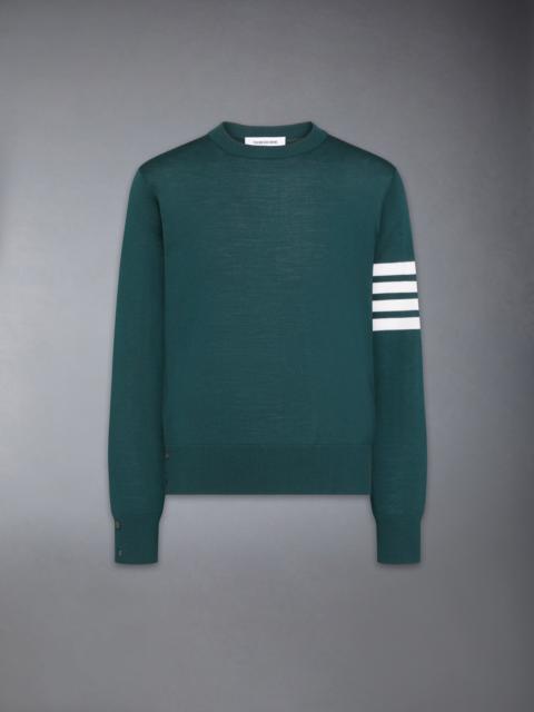 Thom Browne FINE MERINO WOOL 4-BAR PULLOVER