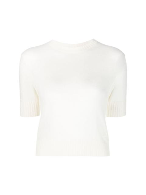 short-sleeves wool top