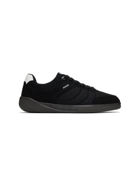 HUGO Black Football-Inspired Sneakers