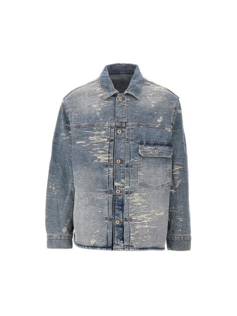 EMPORIO ARMANI VINTAGE EFFECT DENIM JACKET