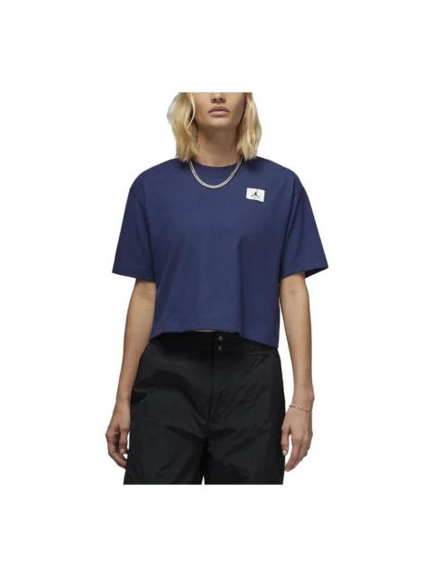 Jordan (WMNS) Air Jordan Essentials Boxy T-Shirt 'Midnight Navy' DO5038-410