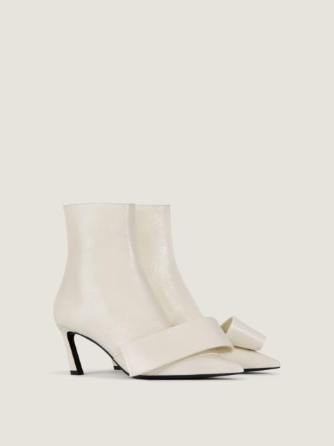 Givenchy TWISTED RIBBON ANKLE BOOTS IN SHINY NAPLACK LEATHER