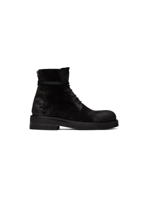 Marsèll Black Parrucca Lace Up Ankle Boots