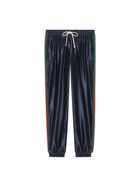 GUCCI Shiny jersey pant with Web