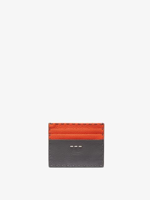 Multicolor leather card holder