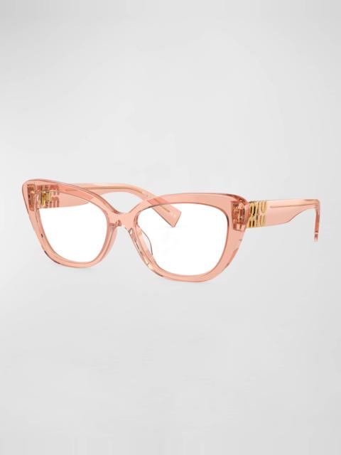 Logo Acetate & Plastic Cat-Eye Glasses