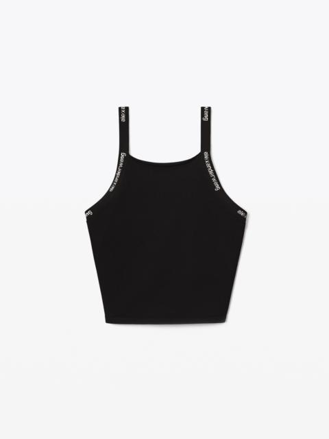 Alexander Wang JACQUARD LOGO TANK IN STRETCH KNIT