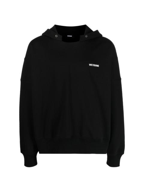 We11done logo-print cotton hoodie