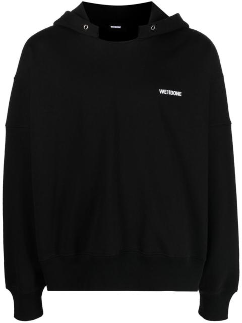 We11done logo-print cotton hoodie