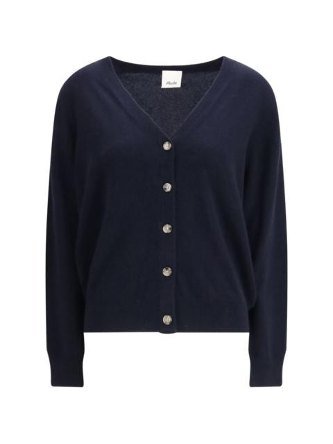 Allude V-neck button cardigan