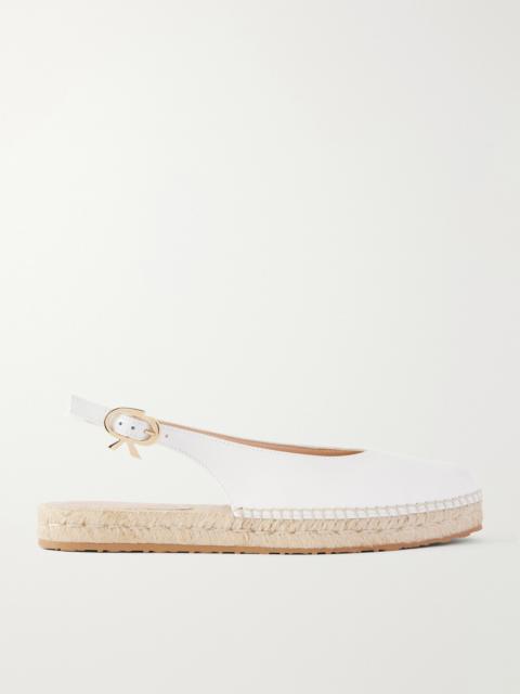 Gianvito Rossi Paz Leather Slingback Espadrilles