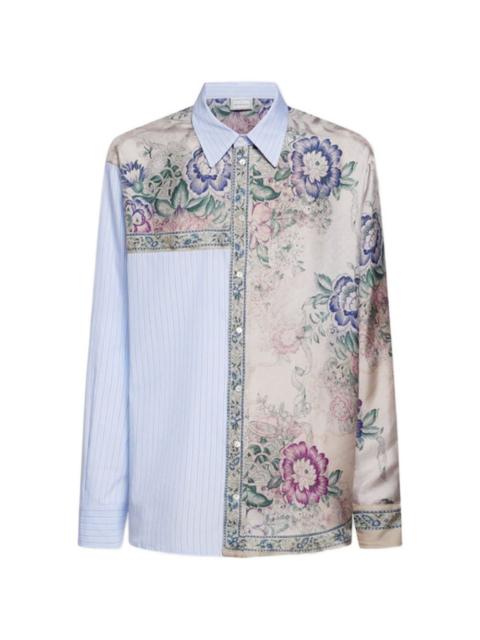Pierre-Louis Mascia Aloe floral striped shirt