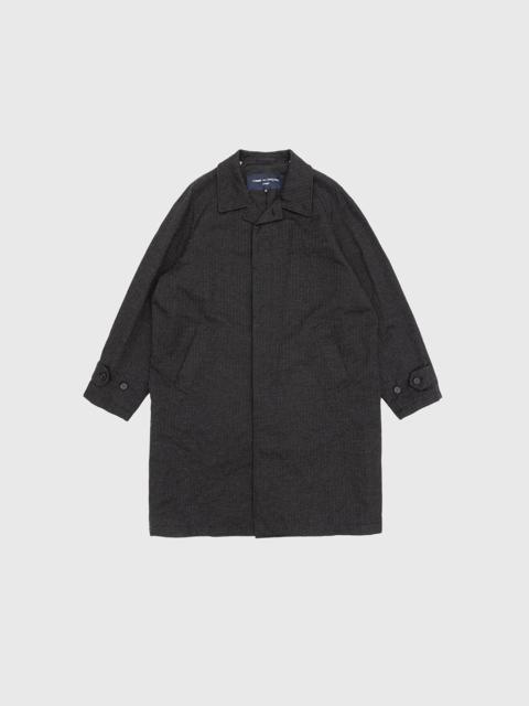 Comme des Garçons Homme POLYESTER WOOL HERRINGBONE MAC COAT