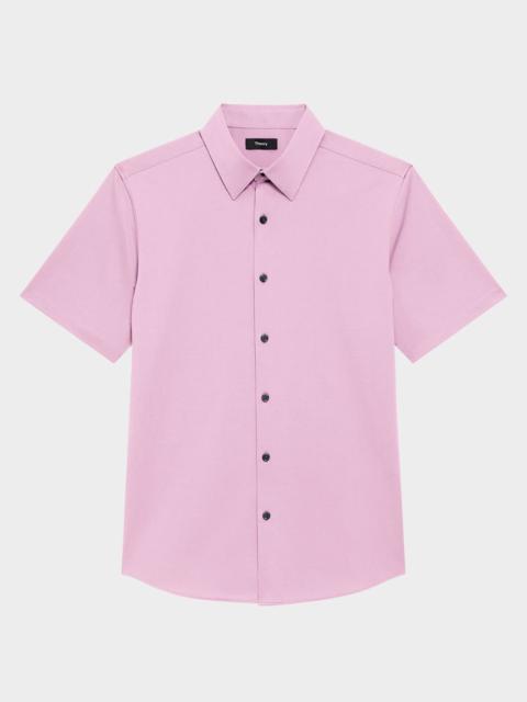 Theory Men's Irving Short Sleeve Shirt in Structure Knit