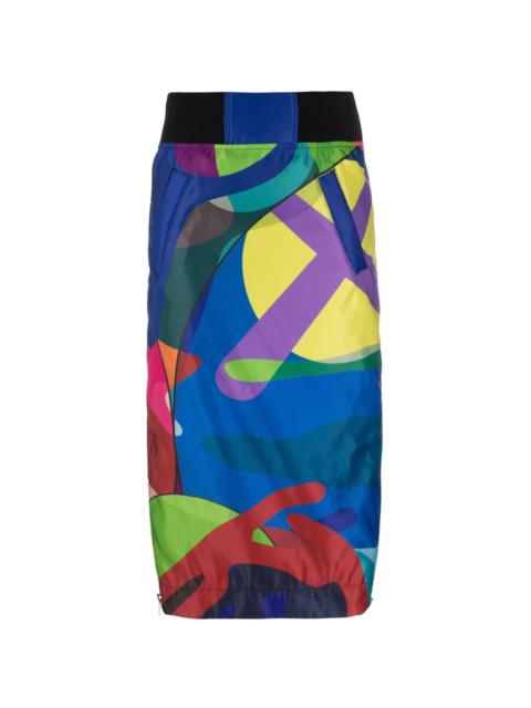 zip-panel abstract skirt