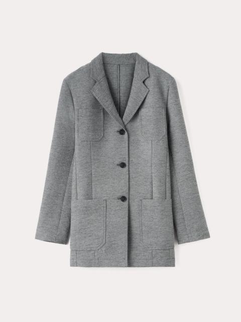 Totême Slim wool-blend blazer grey mélange