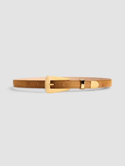 KHAITE Women's Lucca Suede Belt - Caramel