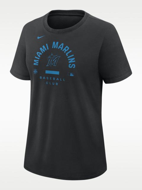 Nike Miami Marlins Authentic Collection Early Work Women's Nike Dri-FIT MLB T-Shirt