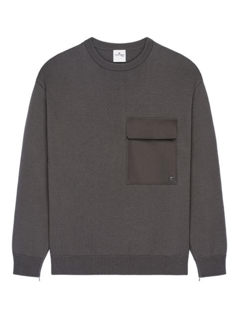 courrèges chest-pocket crew-neck sweater
