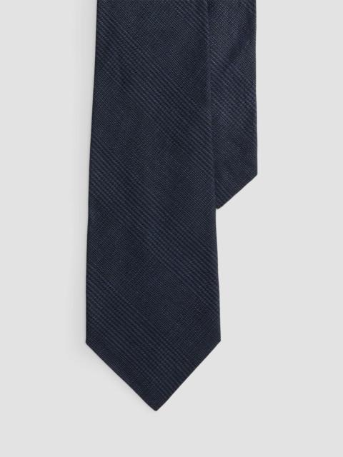Ralph Lauren Men's Silk-Linen Glen Checked Tie - Racing Navy