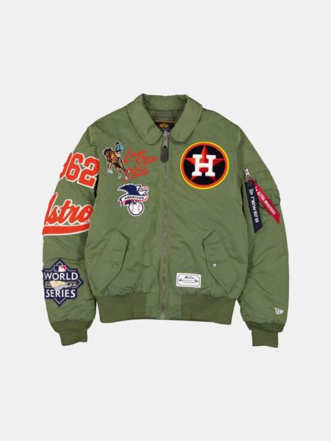 Nike HOUSTON ASTROS X ALPHA X NEW ERA MA-1 COLLARED BOMBER JACKET
