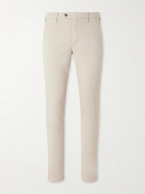 Canali Slim-Fit Stretch Cotton-Blend Gabardine Trousers