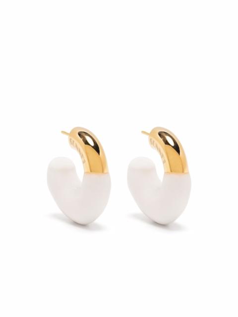 SUNNEI rubber-detail hoop earrings