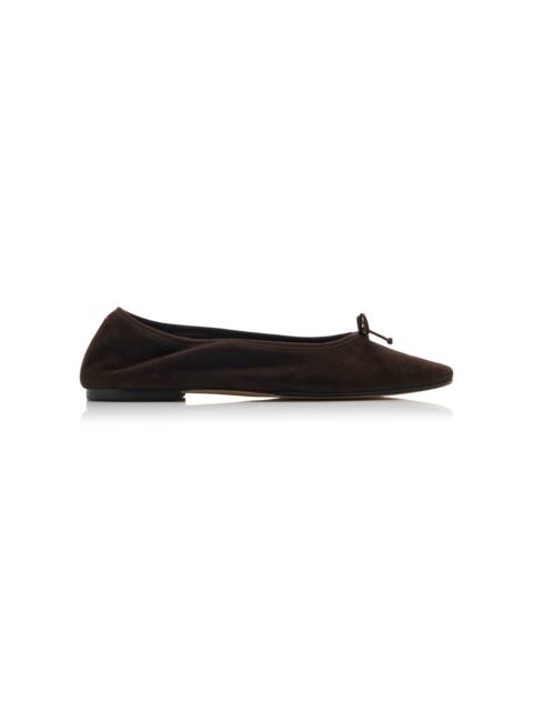 Aeyde Tiby Suede Ballet Flats brown
