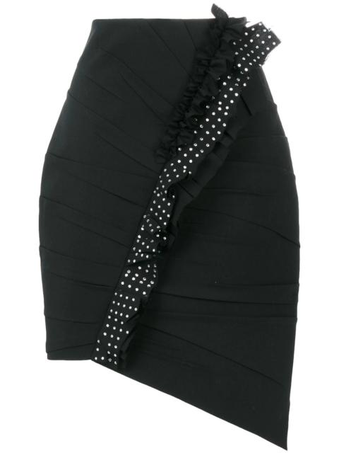 SAINT LAURENT asymmetrical mini skirt