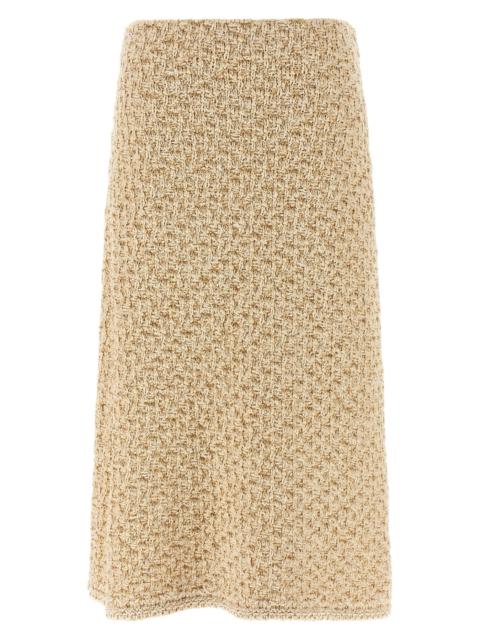 FABIANA FILIPPI Denim-effect tweed skirt